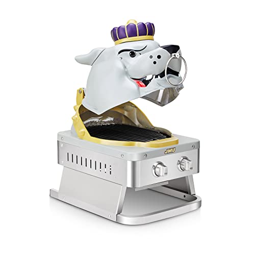 JMU Duke Dog Portable Propane Gas Grill, 16,000 BTU Tabletop Barbecue Grill with 2 Burners, Dual Temperature Control Ideal...