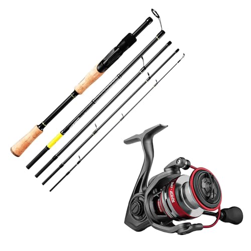 Spinning Fishing Combo - 6'6'' Travel Fishing Rod and Size 4000 M1 Elite Spinning Reel