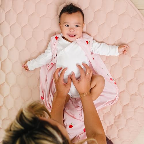 Ecolino Organic Cotton Baby Sleep Sack - 2-Way Zipper Baby Wearable Blanket - Infant Sleeping Bag Sack - 6-18 Months - Cherry