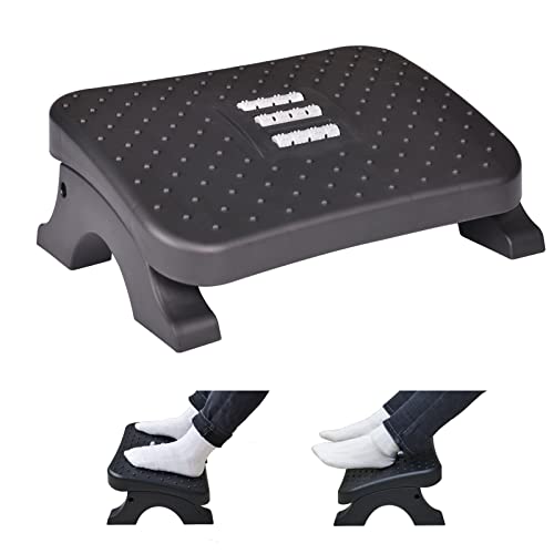 Scalebeard Under Desk Footrest, Ergonomic Foot Stool with Massage Rollers Max-Load 120Lbs Desk Leg Rest Pain Relief for Ho...