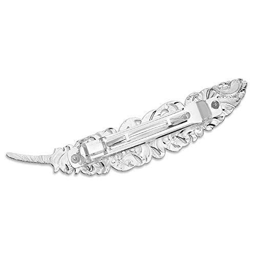 Montana Silversmiths Women's Antiqued Feather Barrette - BA4059RTS One Size