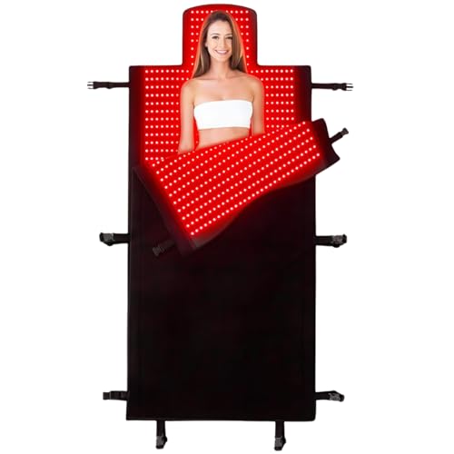 FUIART 2026 Upgraded Dual Wavelength LED Beads 660nm&850nm Red Light Therapy Blanket Full Body, Used to Face and Body Pain...