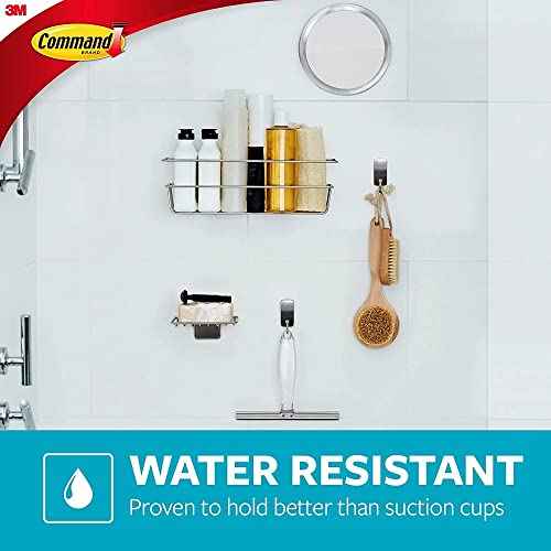 Command Bath Mirror, 2-Pack of 1 Mirror and 2 Water-Resistant Command Strips, Damage Free Bathroom Organization