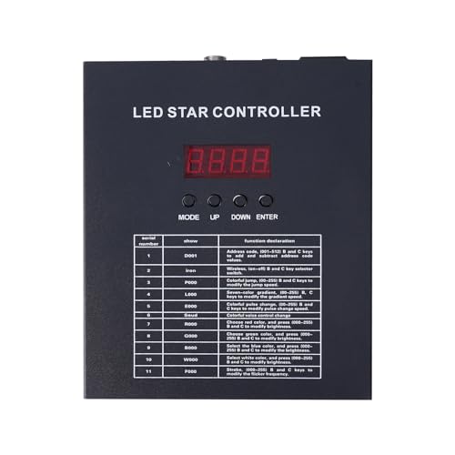 19.69FTx9.84FT LED Stage Backdrop Blue and White LED Starry Sky Backdrop Foldable DMX Control LED Star Curtain with Remote...