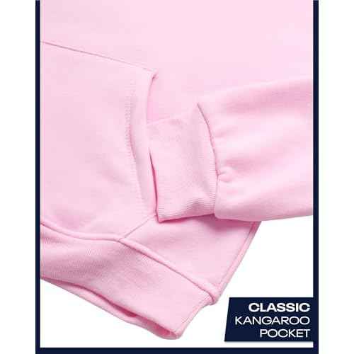 Reebok Girls Sweatsuit Set - 2 Piece Soft Long Sleeve Hoodie Sweatshirt and Sweatpants for Girls - Athletic Sweatsuit, Size 12, Pink
