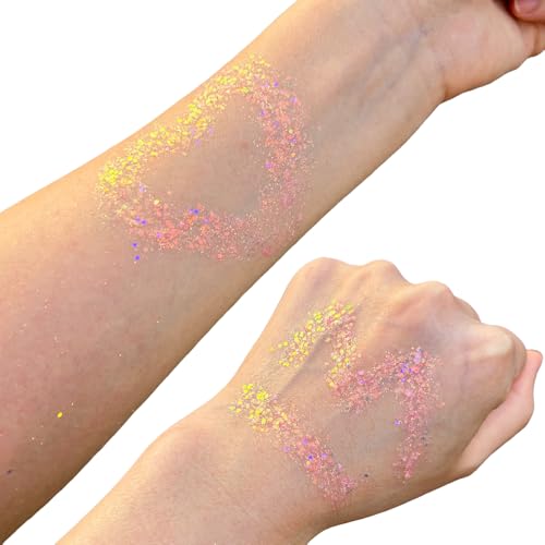 Mysense Pink Body Glitter Stick, Singer Concert Outfit Face Glitter Makeup, Festival Rave Pride Accessories, Hair Glitter ...
