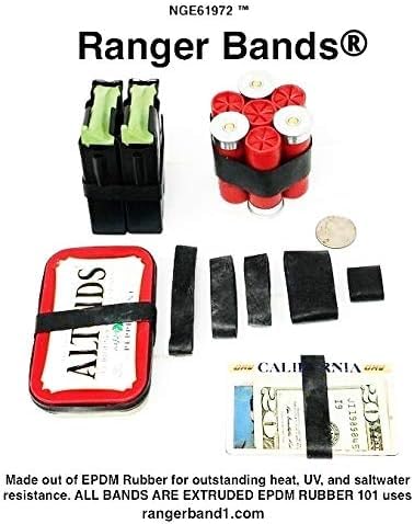 Ranger Bands® 80Count Extra Stretch Made from EPDM Rubber for Survival and Strapping Gear Made in the USA Tactical Rubber ...