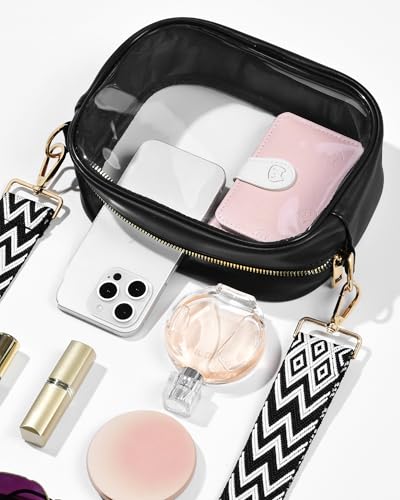 Bulado Clear Bag for Stadium Events, Clear Purses for Women with Adjustable Strap, Crossbody Bag for Sports Fans