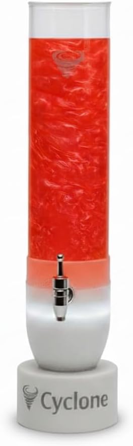 RoxiSpice 3L LED Light Up Drink Dispenser – Spinning Vortex Mixer, Battery Operated, Plastic Beverage, Lemonade, & Juice D...