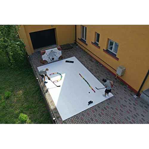 Hockey Revolution My Puzzle Durable Flooring Tiles - Slick Interlocking Training Surface for Stickhandling, Shooting, Passing - Build Your Own Platform (8 Tiles (9.39 sqft)