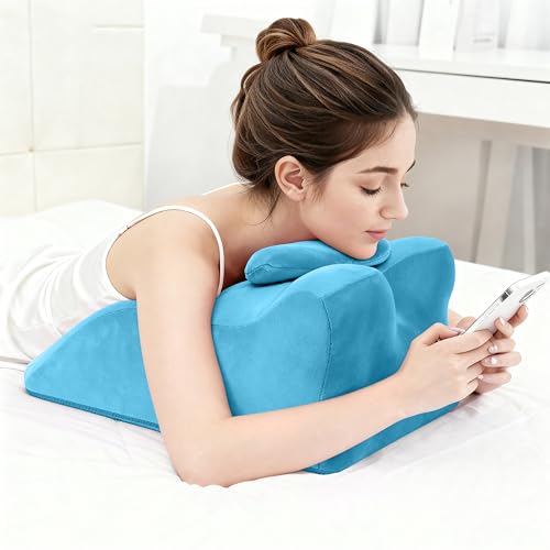 JUBILOOM Ergonomic Sweet Position Wedge Pillow for Adults, Multifunctional Postures Bed Pillows for Relaxing,Blue