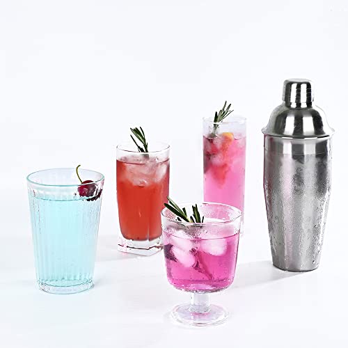 Etens Bar Cocktail Shaker, 24 oz Martini Shaker Drink Mixer with Built-In Strainer for Bartending – Stainless Steel Barten...