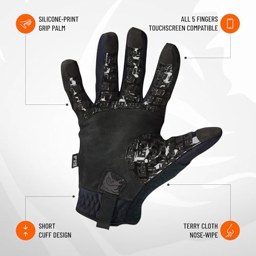 PIG Full Dexterity Tactical Cold Weather Gloves, Insulated, Touchscreen Compatible, Silicone Grip, for Shooting, 1 Pair