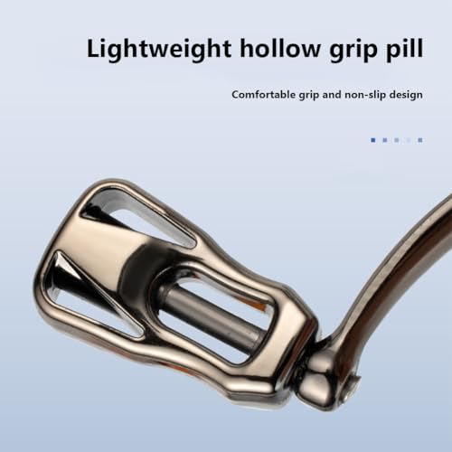 Aluminum Alloy Fishing Reel Double Rocker Arm Handle Grip, CNC High Strength Baitcasting Trolling Reel Rocker, Crank w/Hol...