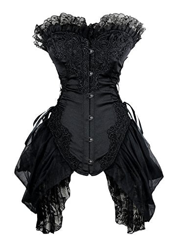 Charmian Women's Sexy Corset Bustier Dress Gothic Victorian Cosplay Party Outfit