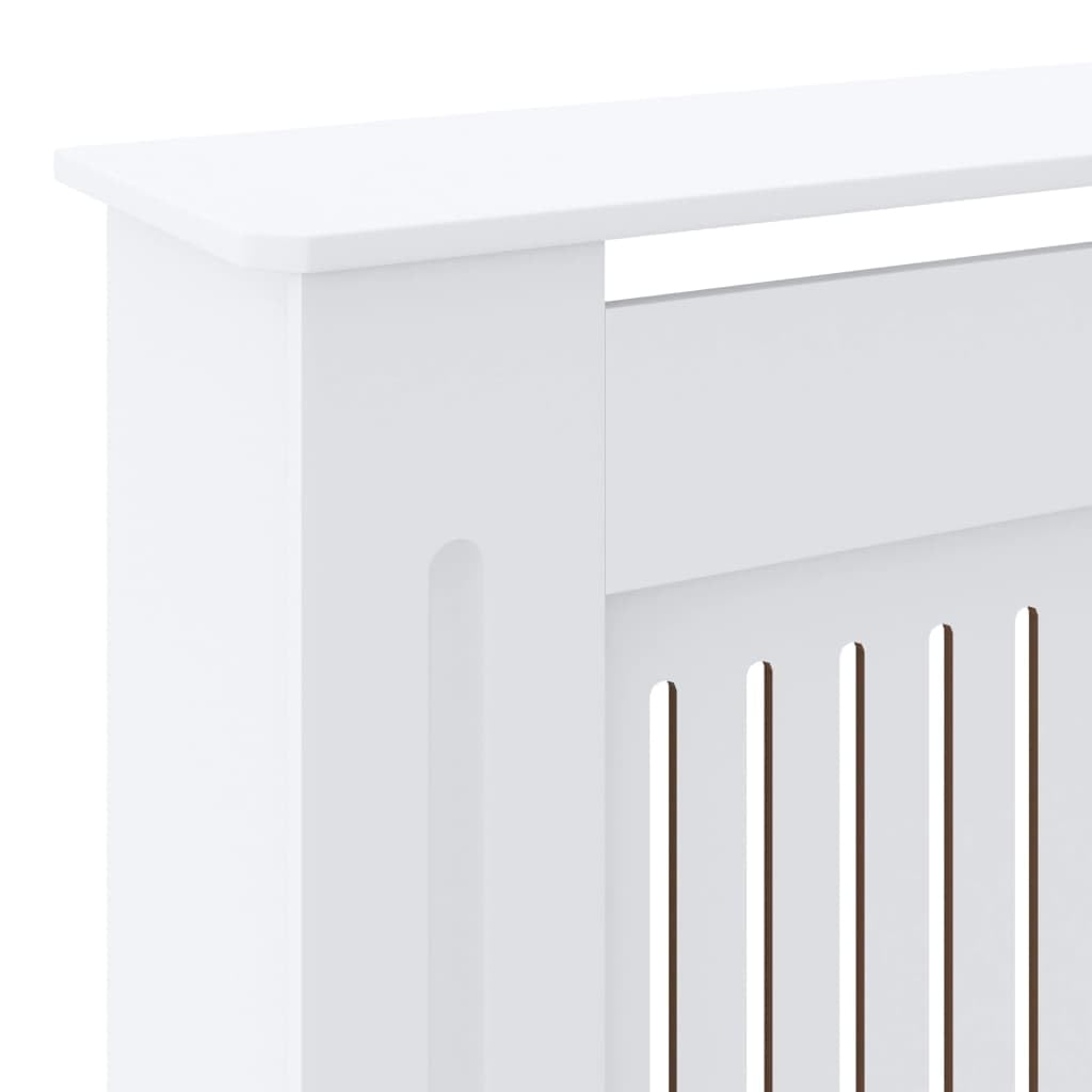 Fregramei MDF Radiator Cover Heating Cabinet, White Heating Cover Cabinet, Home and Office Heater Heating Side Stand Shelf, 80.7",-279