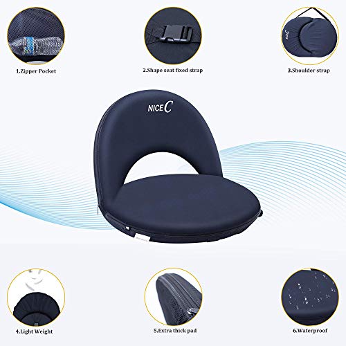 Nice C Stadium Seats, Floor Chairs, Bleacher Chairs, 10-Posisition Reclining Waterproof Cushion, Ultralight, Foldable, Ext...