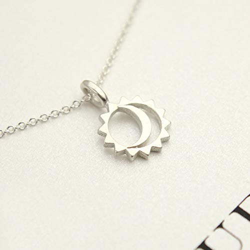 Hundred River Moon And Sun Necklace with Message Card Gift Card (moon s)