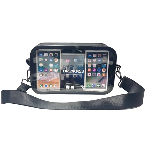 DRLOKPAK Stadium-Approved Clear Crossbody Bag Handbag–Reusable PVC Purse Pack for Events Concerts Festivals & Games