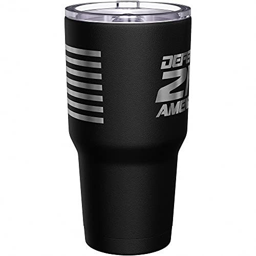 We The People Holsters - Defend The Second Amendment - Coffee Tumbler - American Flag Coffee Travel Mug - Engraved Tumbler...