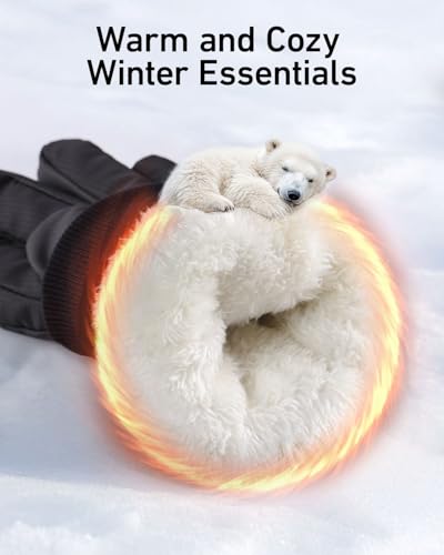 RIGWARL Winter Gloves Waterproof for Cold Weather, Warm Snow Gloves Men Women, Skiing Glove with Touchscreen Fingers for H...