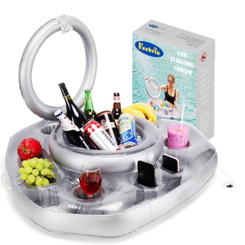 Pool Inflatable Floating Can Beverage Cooler for Swimming, Boating, Tubing