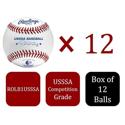 Rawlings | USSSA Baseballs | Competition Grade | ROLB1USSSA | Youth/14U | Multiple Count Options