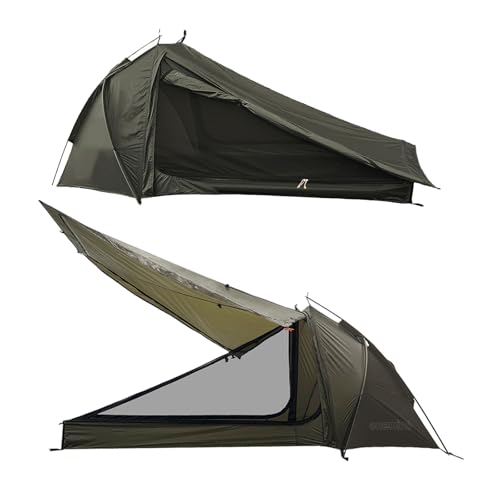 Onewind Ultralight One Person Tent, Single Person Fishing Tent with Rainfly Poles Easy Setup for 3 Season Camping Hiking B...