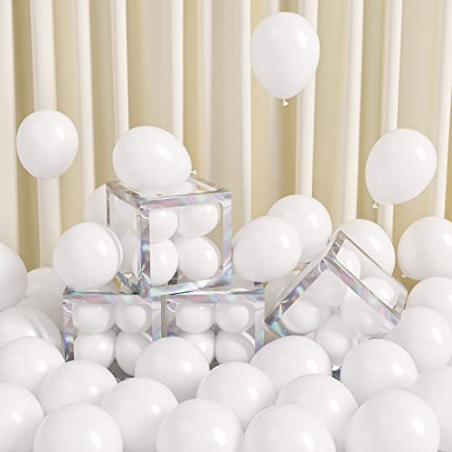 FOTIOMRG 120pcs 5 inch White Balloons, Small White Latex Party Balloons Helium Quality for Birthday Graduation Baby Shower...