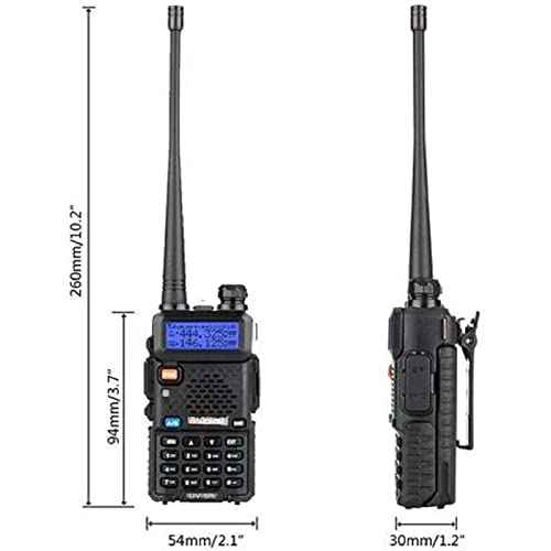 Baofeng UV-5R Dual Band Two Way Radio Handheld Ham Radio Long Range Walkie Talkies Pack of 4 for Hiking Camping Skiing Trip (Black)