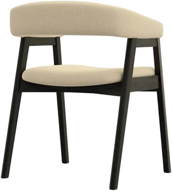 Cove Curved Back Upholstered Chairs, Vintage Black (Set of 2)