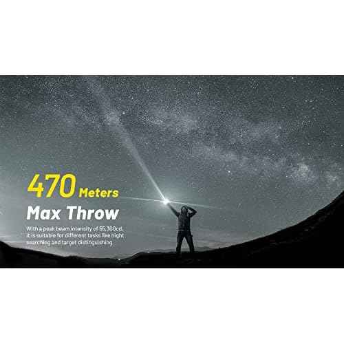 Nitecore P23i Tactical Flashlight, 3000 Lumen USB-C Rechargeable Long Throw Super Bright with Lumentac Organizer