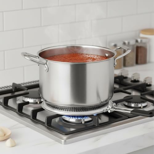 BNYD Heat Diffuser Plate for Gas & Electric Stove – Simmer Ring & Flame Reducer for Even Heat Distribution, Scorch Prevent...