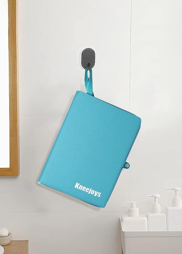Kneejoys Kneeling Pad for Women & Men - Bath & Garden Kneeler, Knee Cushion for Baby Bathing & Yoga (Turquoise Blue)