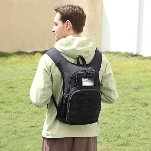 wotony Hydration Backpack with Water Bladder for Hiking Tactical Hydration Pack for Men Women Molle Water Backpack for Hiking