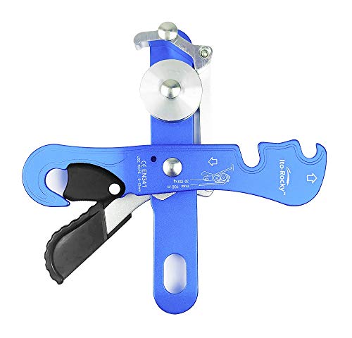 Ito Rocky Climbing Stop Descender Rappelling Anti-Panic Belay Devices for 9-12mm Rope Rescue Equipment Hand Controls Desin...
