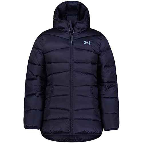 Under Armour girls Quilted Puffer Jacket, Front Pockets & Hooded Back, Mid-weight & Water Repellent