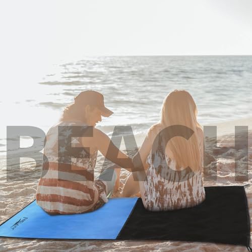 Frelaxy Pocket Picnic Blanket, Waterproof Sandproof Beach Mat, Compact Camping Tarp for Festivals, Hiking, Travel, Outdoor...