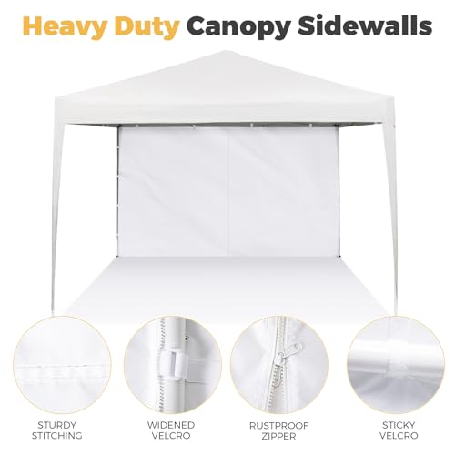 FLAGLY 10x10 Pop Up Canopy Sidewall - 1 PC 300D Waterproof Attachable Tent Wall, Privacy Shade for Outdoor Events, Vendor ...