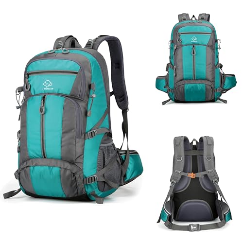 JYUNXIY Hiking Backpack for Men and Women,Waterproof Travel Bag,Reflective,Sport Outdoor,Lightweight,Camping,Shoe Compartm...