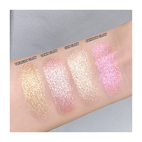 ELESSY Highlighter Makeup Palette,Face Glitter illuminator Palette,Natural Sparkling Finish Highlighter Powder,High Glossy...