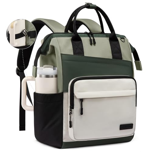 LOVEVOOK Laptop Backpack for Women, 17 Inch Travel Backpack for Work College Business, Water Resistant Teacher Nurse Bag w...