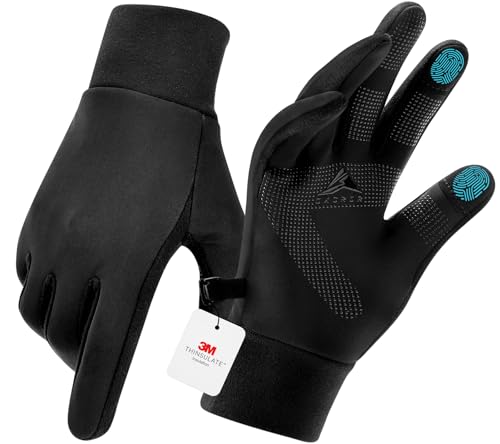 GXCROR Winter Gloves with Windproof & 3M Thermal Insulation, Touchscreen & Anti-Slip, Ideal for Running, Cycling, Hiking, ...