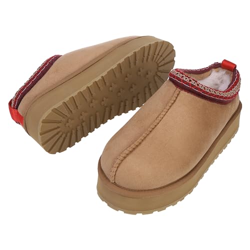 Home Slipper Platform Slippers for Women Indoor Outdoor Mini Boots Non-slip Plush Lining Slip On House Shoes