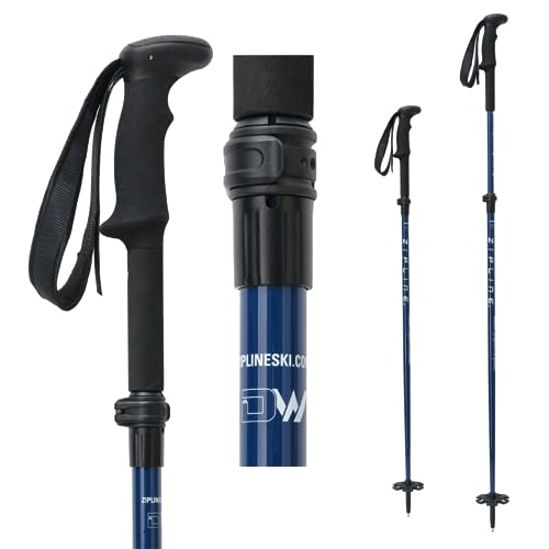 Zipline Blurr EXT MRDW Collection - Adjustable Graphite Composite Ski Poles for Backcountry & All-Mountain - Lightweight, ...