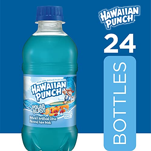 Hawaiian Punch Polar Blast Fruit Juice Drink, 10 Fl Oz Bottles, 24 Count (4 Packs Of 6), Ready-to-drink, On-the-go, Caffei...