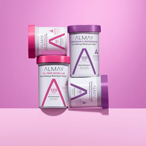 Almay Makeup Remover Pads, Longwear & Waterproof, Hypoallergenic, Fragrance-Free, Dermatologist & Ophthalmologist Tested, ...