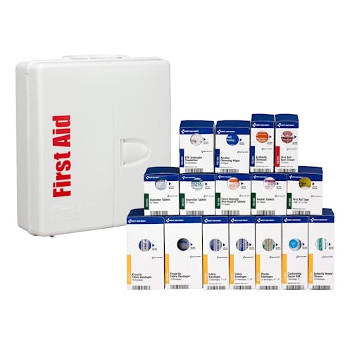 First Aid Only 1000-FAE-0103 SmartCompliance 50-Person OSHA Compliant First Aid Kit for Business, Large Plastic First Aid ...