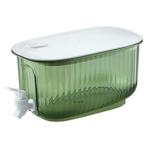 Large Capacity Glass Drink Dispenser, Beverage Dispenser for Home, Durable Glass Design with Leak Proof Lid, Perfect for S...