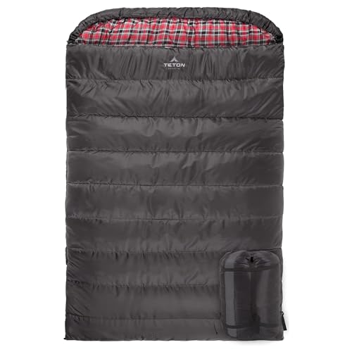 Teton Mammoth Queen Size Double Sleeping Bag- A Warm Bag The Whole Family can Enjoy – Great for Camping, Hunting and Base ...